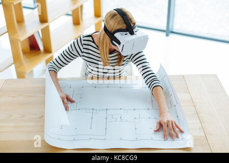 Professional female engineer working on a project Stock Photo