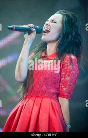 tish at the  Girl guiding BIG GIG Liverpool Echo Arena  31st may 2014 Photos by Brian Jordan Stock Photo