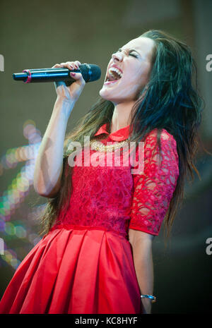 tish at the  Girl guiding BIG GIG Liverpool Echo Arena  31st may 2014 Photos by Brian Jordan Stock Photo