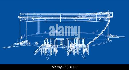 Oil storage tank. Vector Stock Vector