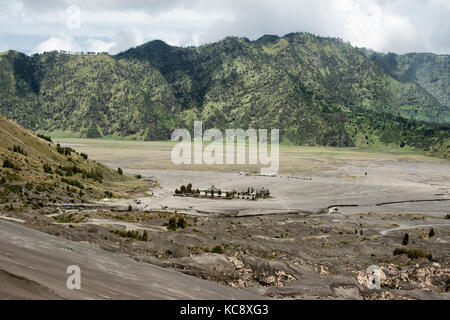 Panoramic view from Mount Bromo, Tengger Semeru National Park, East Java, Indonesia. Stock Photo