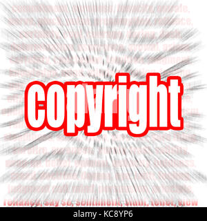 Copyright word cloud image with hi-res rendered artwork that could be used for any graphic design. Stock Photo