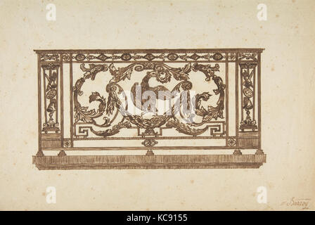 Design for an Iron Railing, Anonymous, French, 19th century, 19th ...