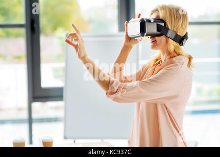 Profile photo of pretty girl that being in office Stock Photo