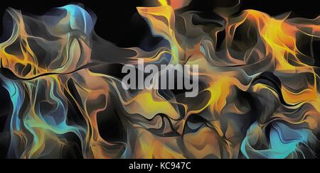 Abstract electrifying lines, smoky fractal texture pattern, digital ...