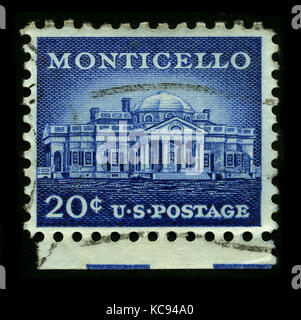 US postage stamp Monticello Stock Photo Alamy