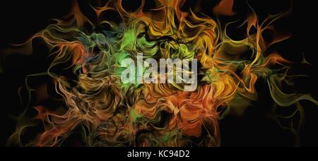 Abstract electrifying lines, smoky fractal texture pattern, digital ...