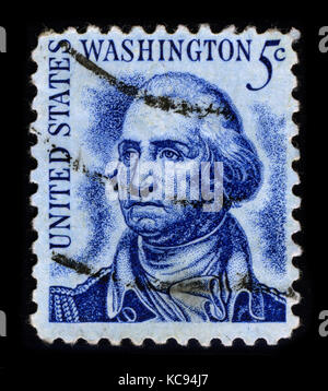 USA-CIRCA 1966:A stamp printed in USA shows image of the George Washington (February 22, 1732 - December 14, 1799) was the dominant military and polit Stock Photo