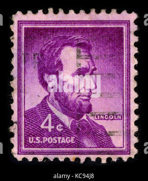 USA-CIRCA 1930:A stamp printed in USA shows image of Abraham Lincoln (February 12, 1809 - April 15, 1865) served as the 16th President of the United S Stock Photo