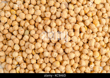 Top view of dried chickpeas for background or texture Stock Photo