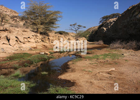 River landscape in Masai Land Stock Photo