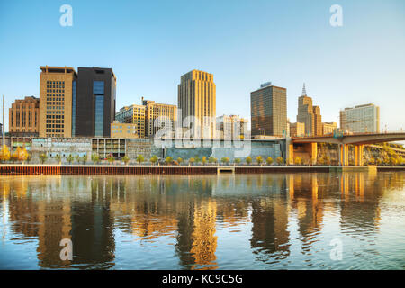 Overview of downtown St. Paul, MN at sunrise Stock Photo