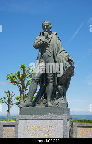 Statue Pierre-Simon Marquis de Laplace Beaumont-en-Auge Calvados Normandy France Stock Photo