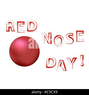 Clown Red Nose Day Banner Stock Vector