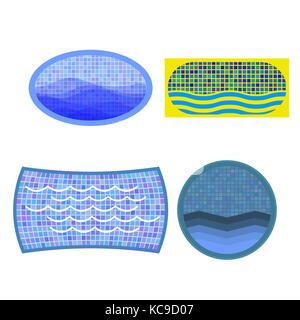 Set of Swimming Pool Icons Stock Vector
