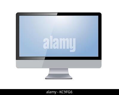 lcd tv monitor isolated, vector illustration Stock Vector