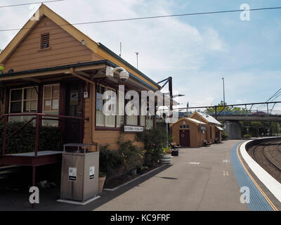 Katoomba Railway Station in Australia. Stock Photo