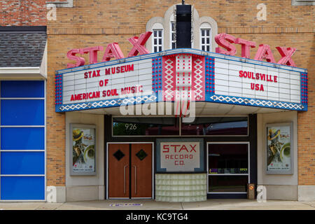 MEMPHIS, TENNESSEE, May 12, 2015 : The Stax Museum is a replica of the Stax recording studio. It not only celebrates the legacy of Stax Records and it Stock Photo
