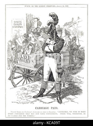 David Lloyd George portrayed as a French revolutionary Citoyen George. Punch cartoon on the People's budget of 1909-10 Stock Photo