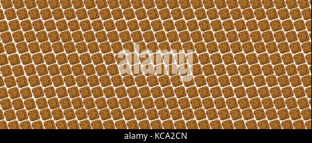 Crackers lined in a row on a white background Stock Photo