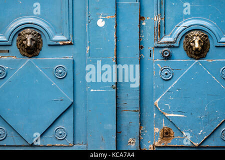 Details on the old Parisian door Stock Photo