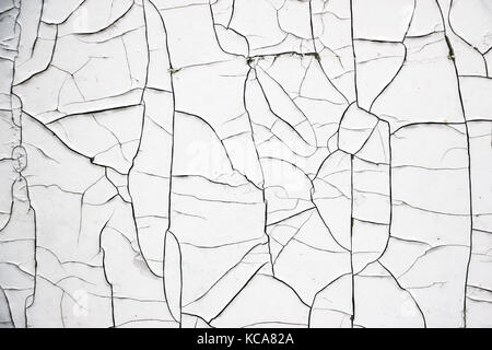 Cracked White Paint Stock Photo
