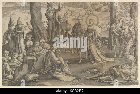 The Dance of St. Mary Magdalene (reverse copy), After Lucas van Leyden, n.d Stock Photo