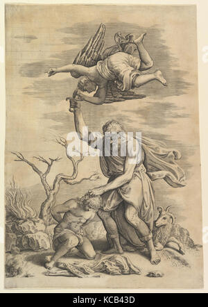 The Angel Staying the Arm of Abraham, Attributed to Battista Franco Stock Photo
