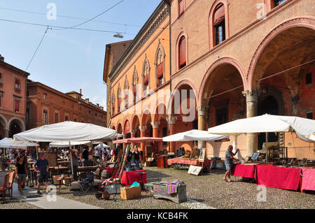 Piazza Santo Stefano, Bologna, Italy Stock Photo