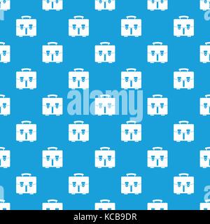 Diplomat bag pattern seamless blue Stock Vector