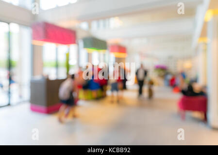 Abstract Blurred background of hotel lobby Stock Photo