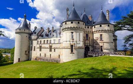 Beautiful Chaumont-sur-Loire Castle,Loire valley,France. Stock Photo