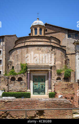 Temple of Romulus, Rome, Italy Stock Photo