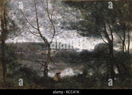 Ville-d'Avray, 1870, Oil on canvas, 21 5/8 x 31 1/2 in. (54.9 x 80 cm), Paintings, Camille Corot (French, Paris 1796–1875 Paris Stock Photo