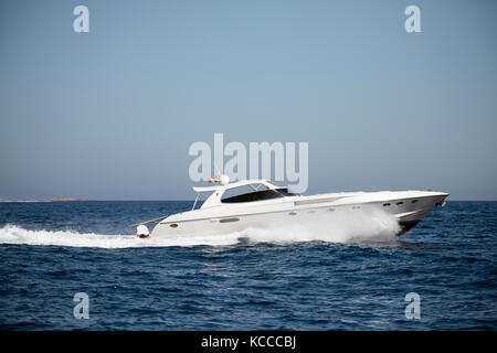 Fast motor boat on sea Stock Photo