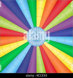 Vector illustration of multicolored parachute balloon babackground Stock Vector