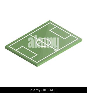 Icon playground soccer. Design element of sports objects. Flat 3d isometric style, vector illustration. Stock Vector