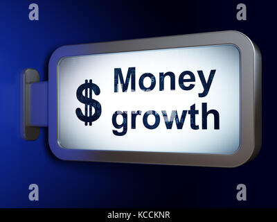 Currency concept: Money Growth and Dollar on billboard background Stock Photo