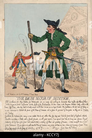 Drawings and Prints, Print, The Drum Major of Sedition, Publisher, Artist, Charles James Fox Stock Photo