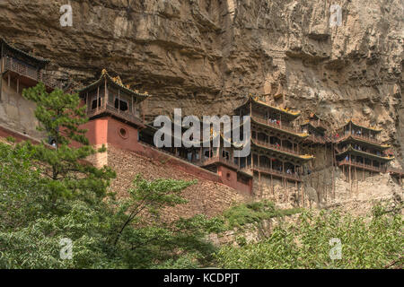 Hanging Temple, Jinxia Gorge, Mt Hengshan, Shanxi, China Stock Photo