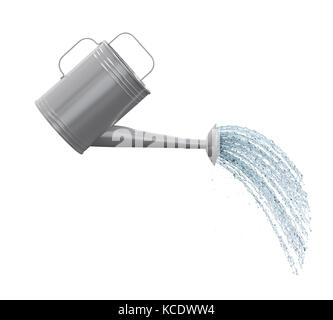 Watering Can Pouring Water Isolated Stock Photo