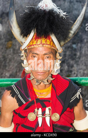 Pochury Naga Tribal in Traditional Costume