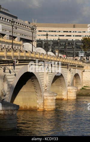 Bridge of Bercy over the Seine River in Paris Stock Photo
