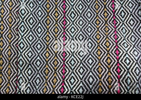 Background of fabric cotton with a traditional Thai pattern Stock Photo