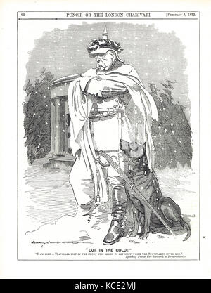 Otto von Bismarck out in the cold, 1892 Stock Photo