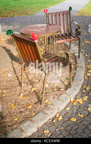 The bench of dissident turned president Vaclav Havel (1936-2011) in the ...
