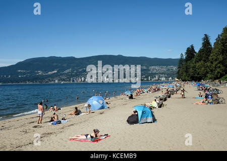 Third Beach on the coast of Stanley Park in Vancouver, British Columbia, Canada Stock Photo