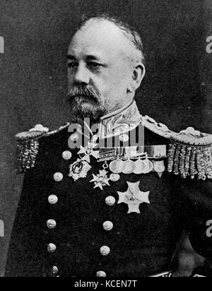 Photograph of Admiral Sir Percy Moreton Scott (1853-1924) a British Royal Navy officer and pioneer in modern naval gunnery. Dated 20th Century Stock Photo