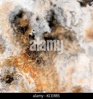 Abstract liquid gold background. Pattern with abstract golden and black waves. Marble. Handmade surface. Liquid paint. Acrillic wallpaper. Mineral texture. Stock Photo