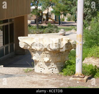 Ist Century AD, Roman Corinthian style capitol from a pillar found in Coastal Israel Stock Photo